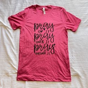 BRAND NEW Pink Prayer T Shirt Size: S